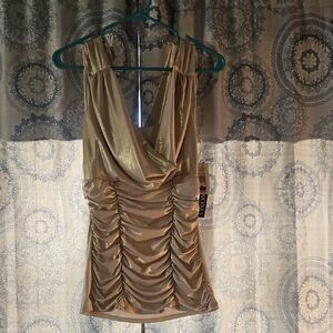 Shimmering Gold Sleeveless Top